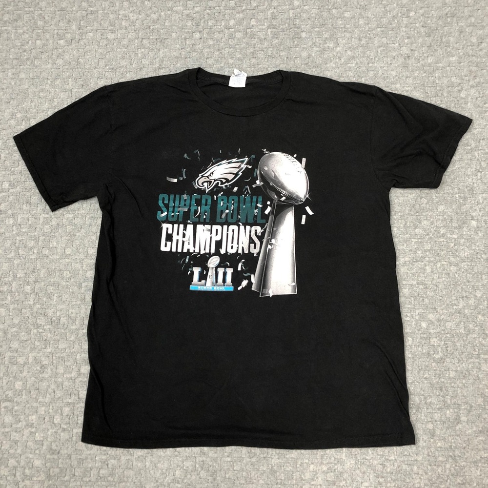 Philadelphia Eagles Shirt Mens XL Black NFL Football Super Bowl LII Champions